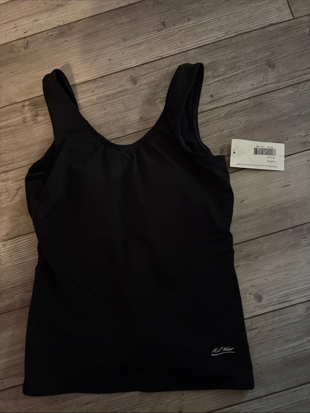 NWT H20 wear Black Women's Tank Top - Sculpting Athletic Layer large